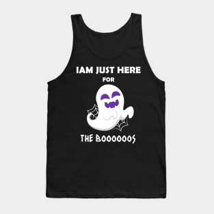 Halloween Funny Gift T-shirt Iam Here For The Boo Tank Top